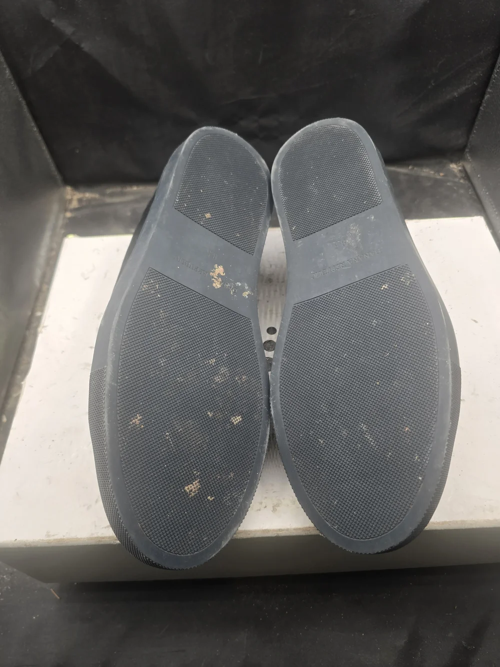 Banana Republic‎ Men's Dark Navy Leather Lace-Up Sneakers